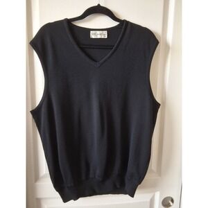St Croix Men L Vintage‎ Wool Vest V-Neck Pullover Preppy Grunge Layer Fall Warm
